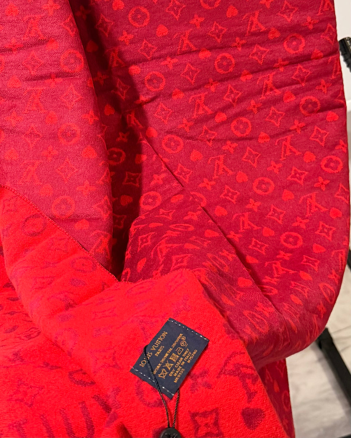 Louis Vuitton Heritage Red Tassel Classic Shawl