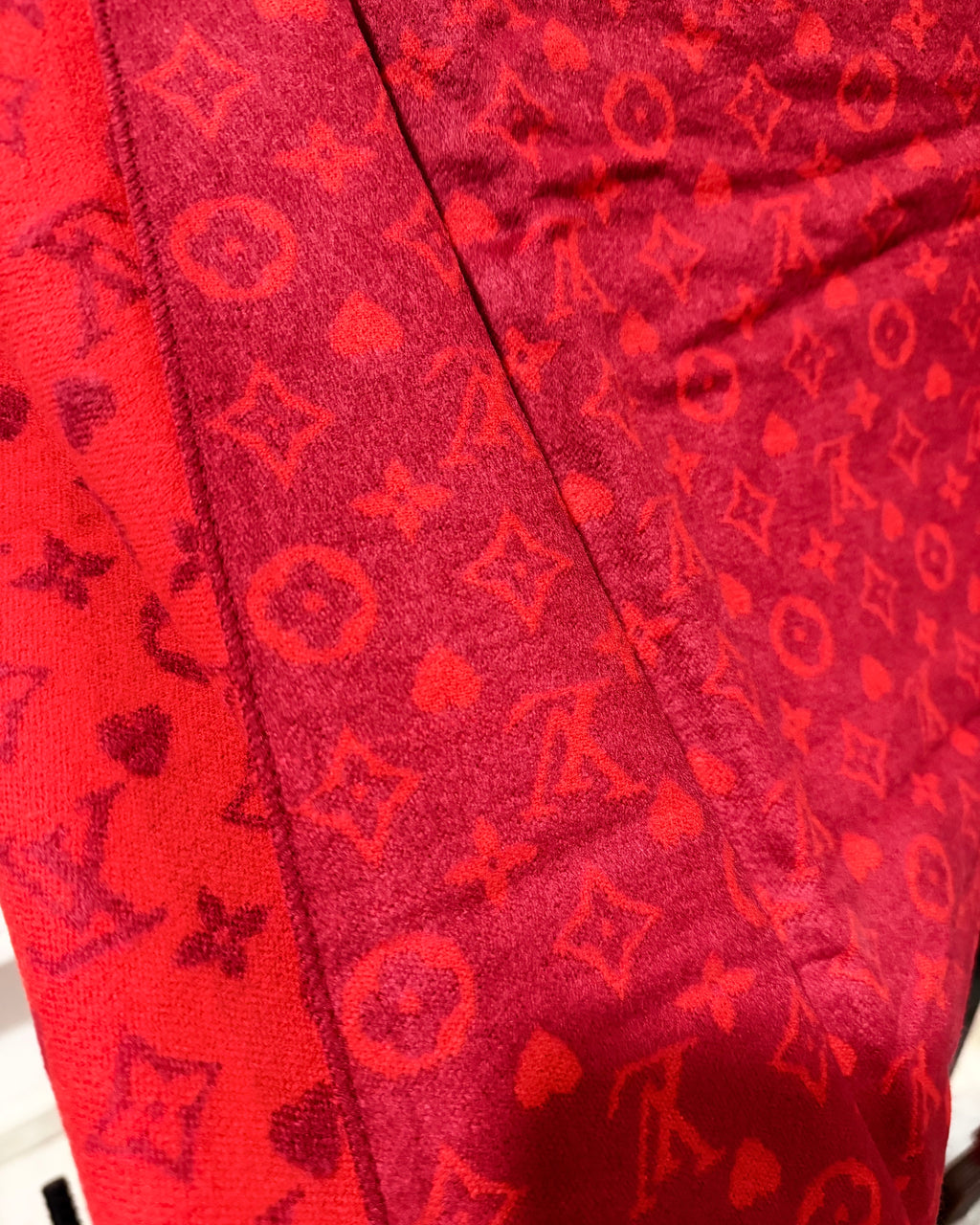 Louis Vuitton Heritage Red Tassel Classic Shawl
