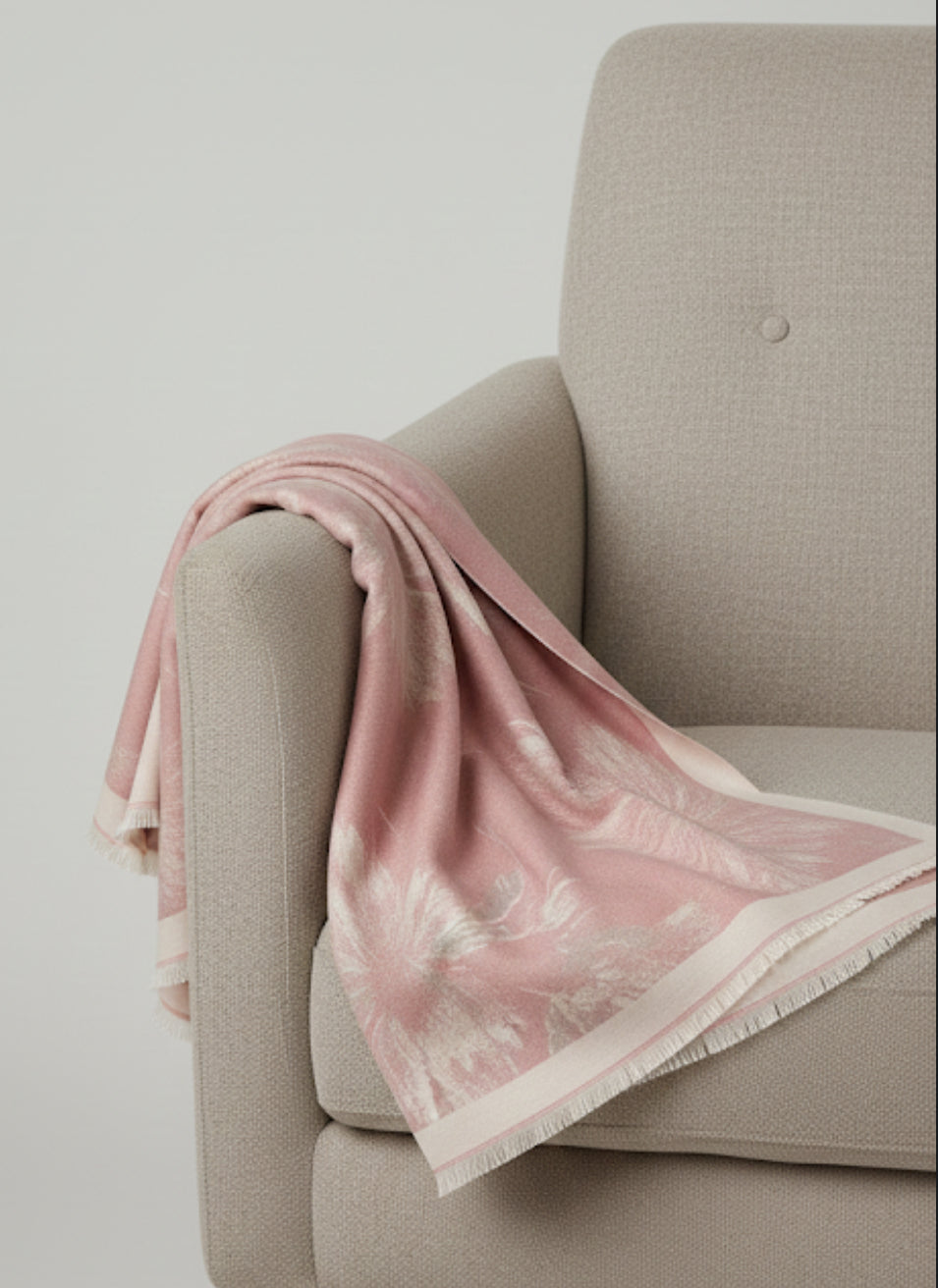 Floral Soft Faux Cashmere Scarf