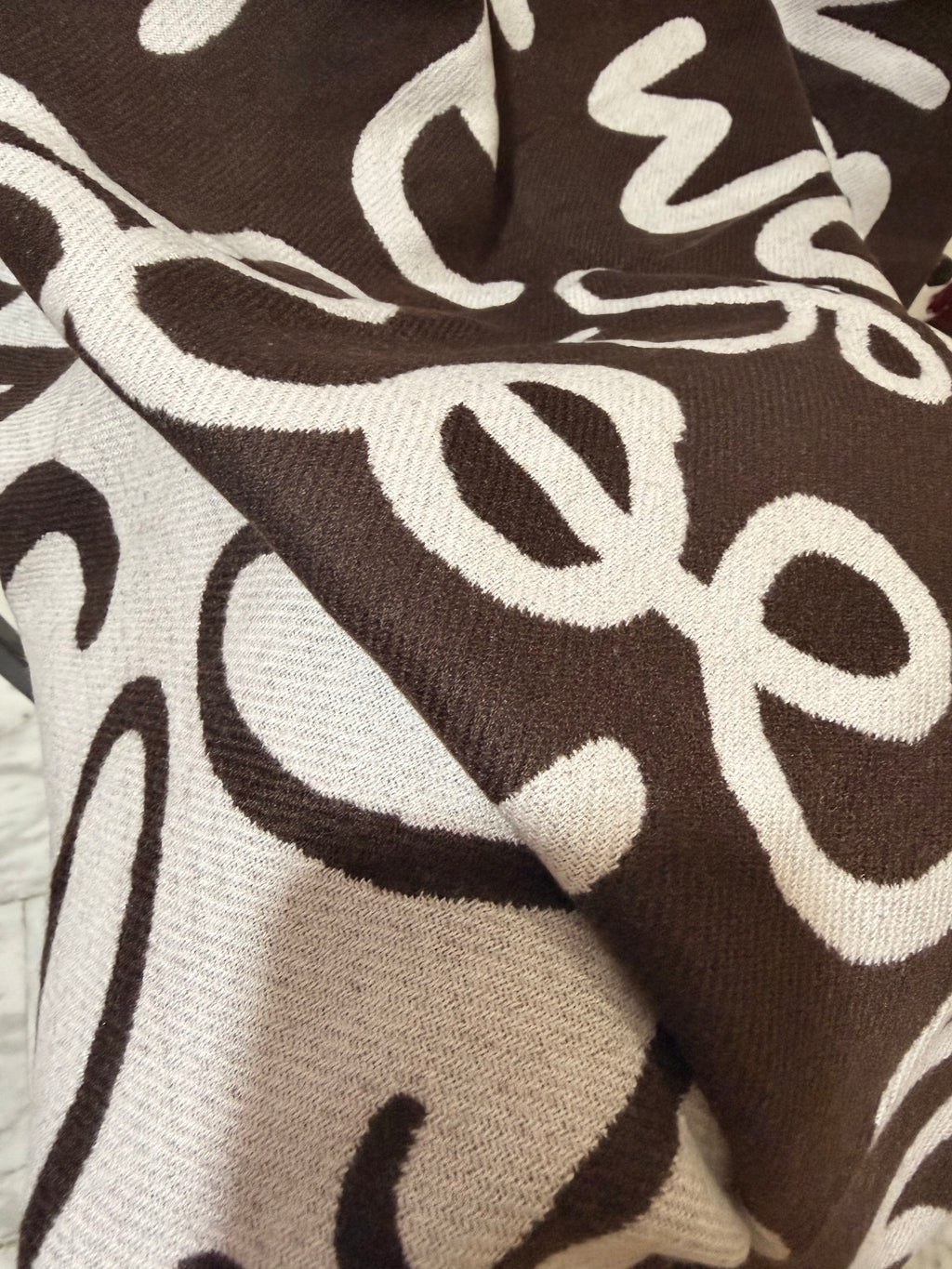 LOEWE Mocha Signature Jacquard Scarf