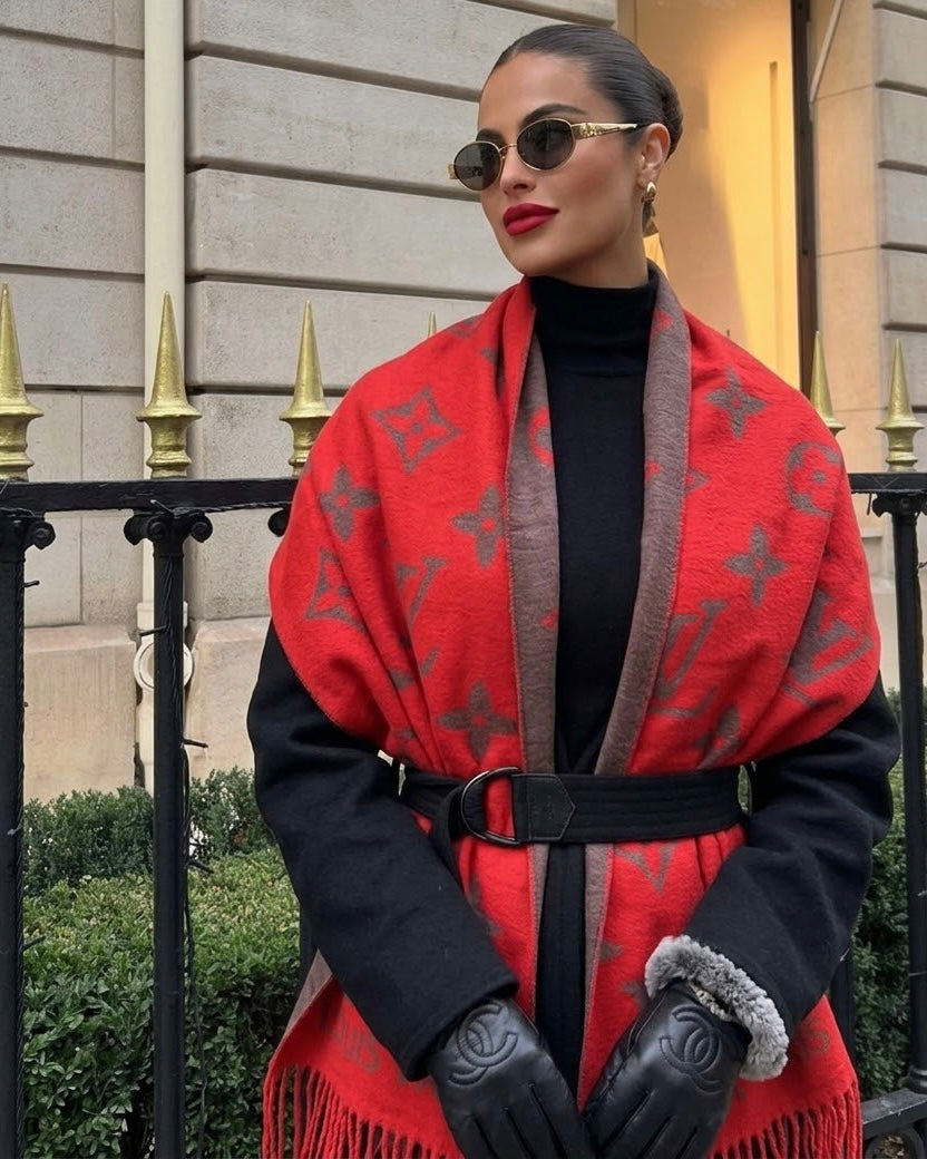 LOUIS VUITTON Crimson Signature Wrap