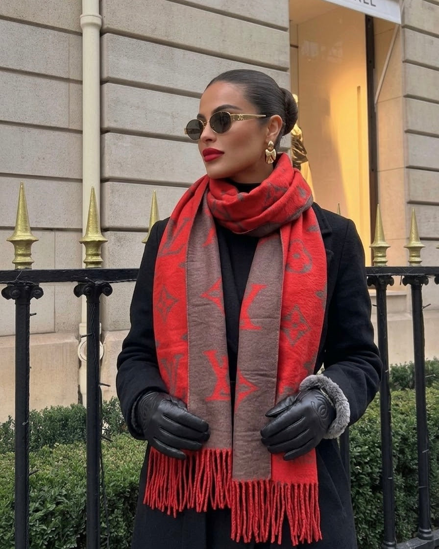 LOUIS VUITTON Crimson Signature Wrap