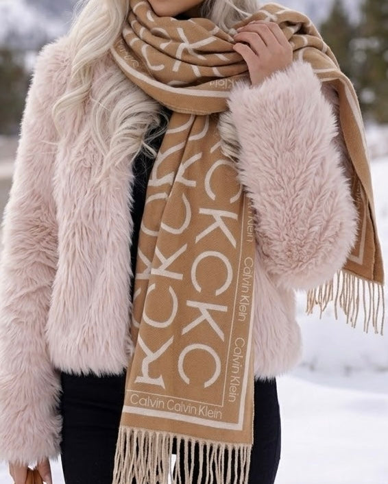 CALVIN KLEIN Classic Camel Scarf