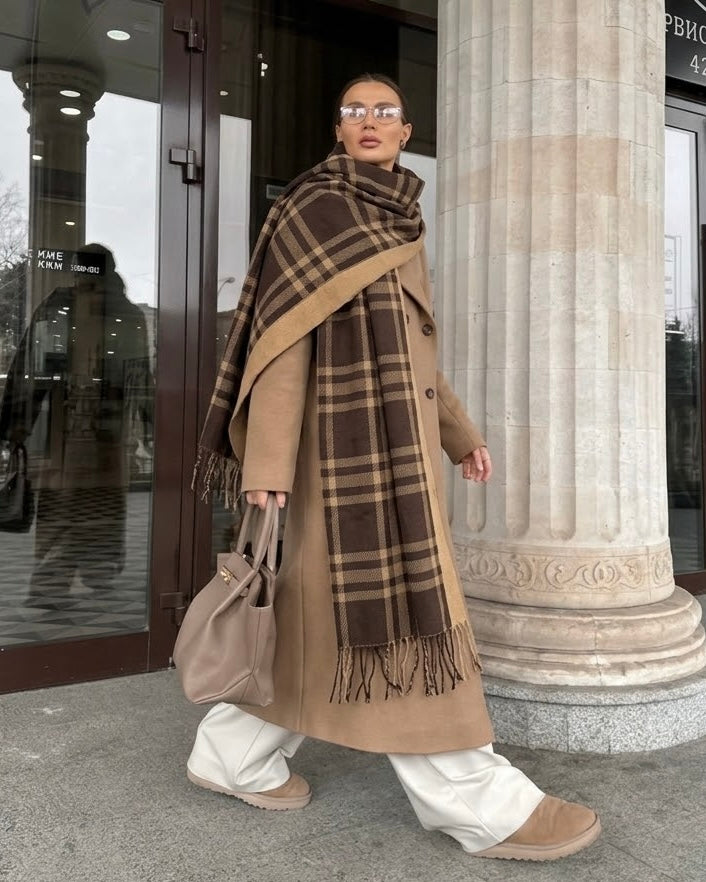 BURBERRY Heritage Mocha Check Scarf
