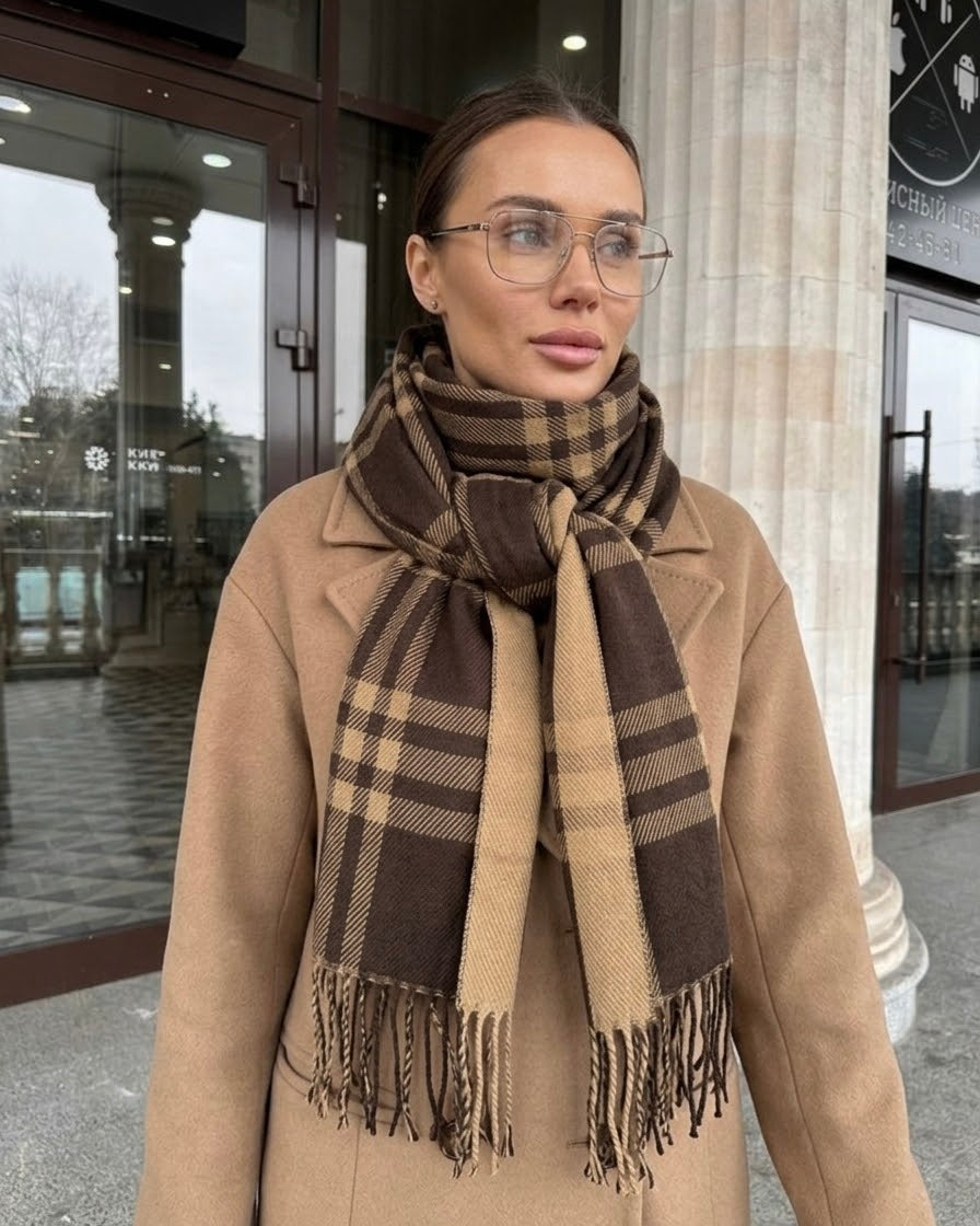 BURBERRY Heritage Mocha Check Scarf