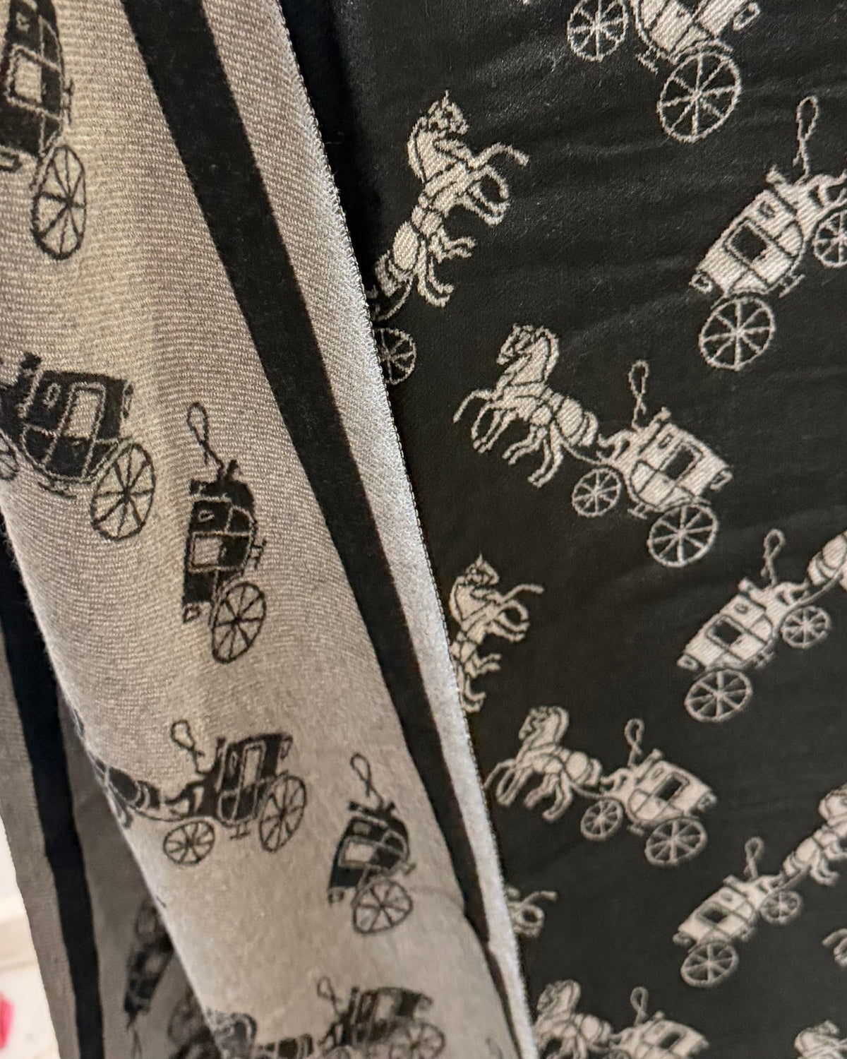 COACH Black Horse and Carriage Classic Scarf