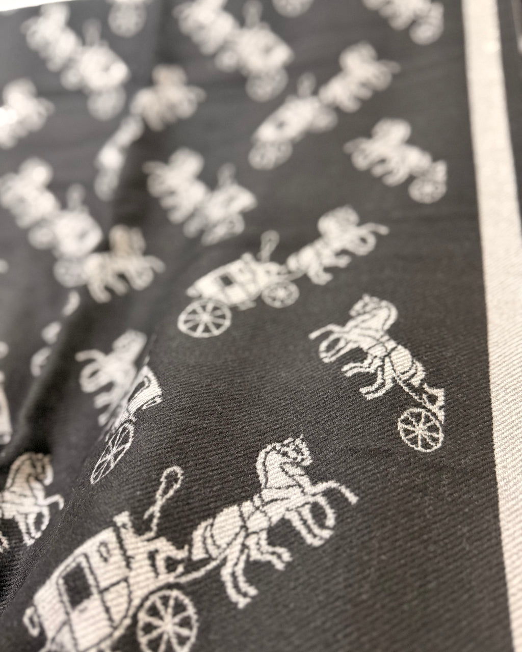 COACH Black Horse and Carriage Classic Scarf