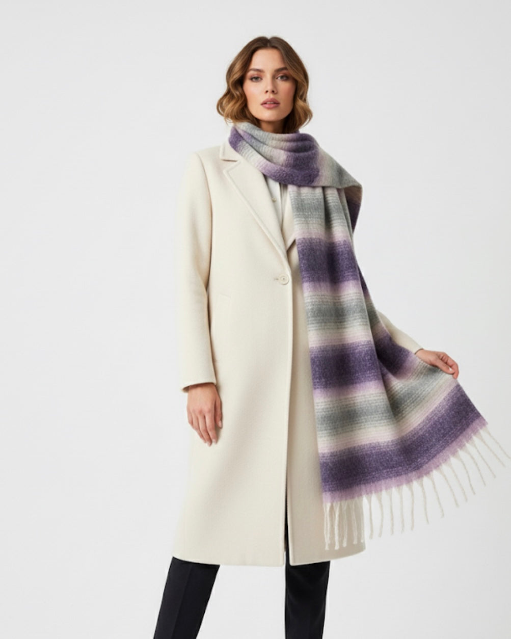 The Lavender Frost Scarf