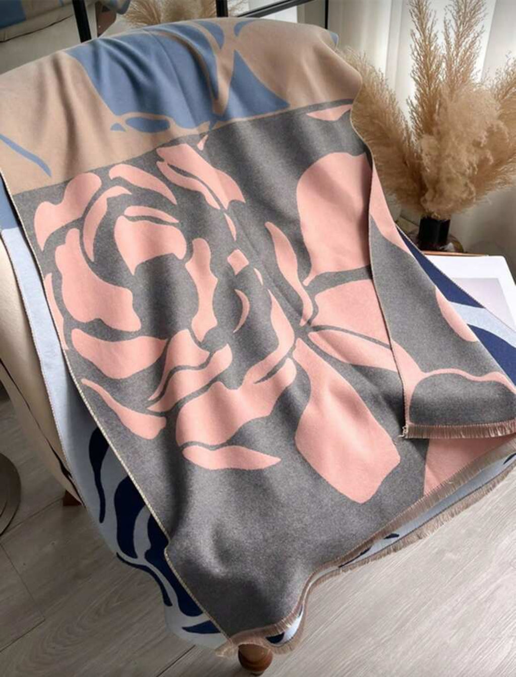 Rosy Anchor Soft Scarf