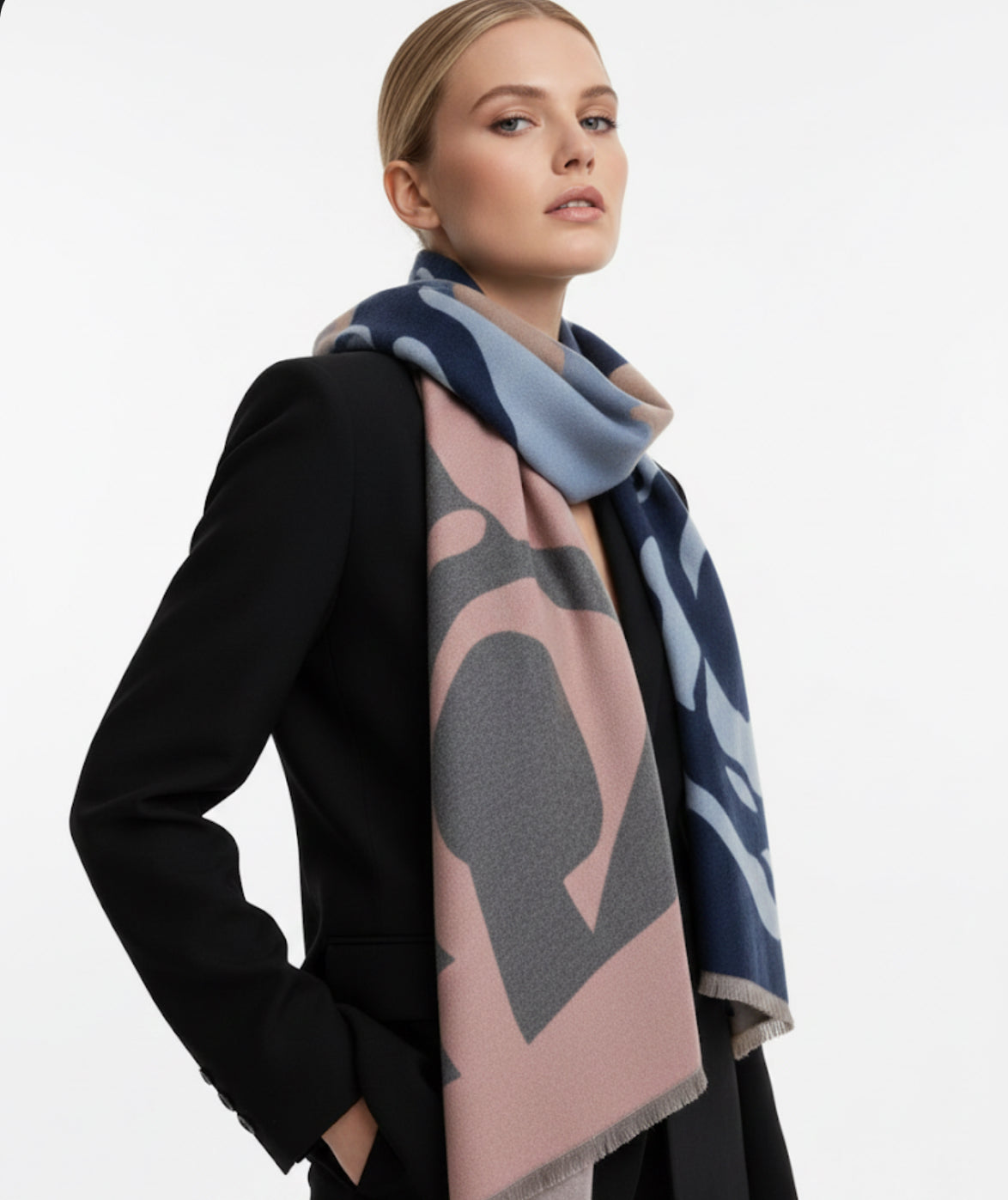 Rosy Anchor Soft Scarf