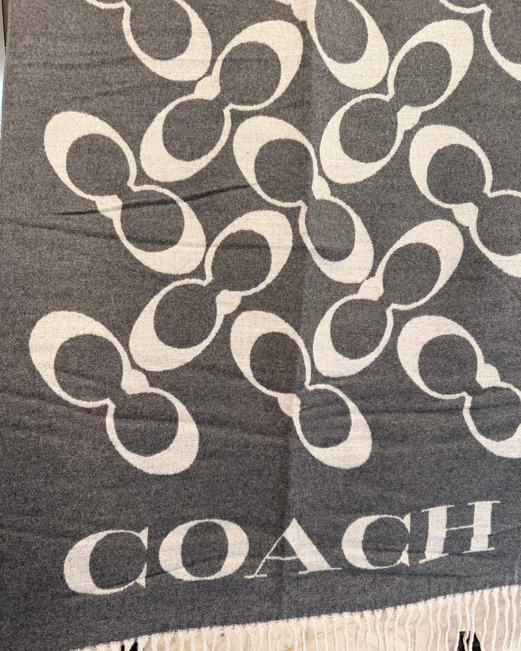 COACH Shadow Gray Eclipse Scarf