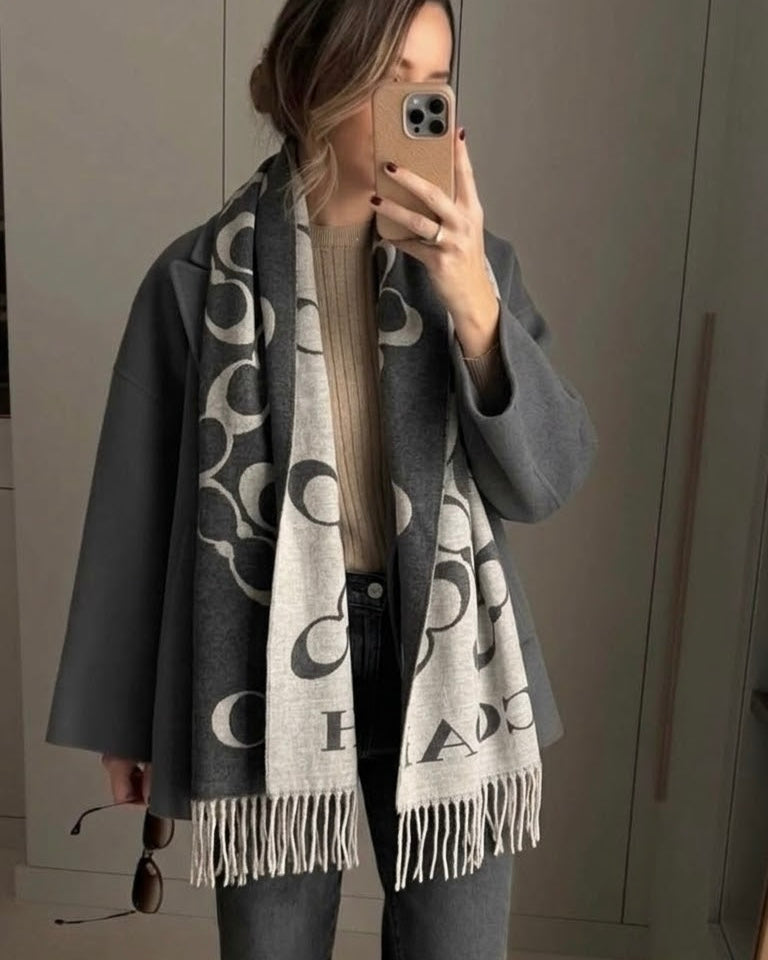 COACH Shadow Gray Eclipse Scarf