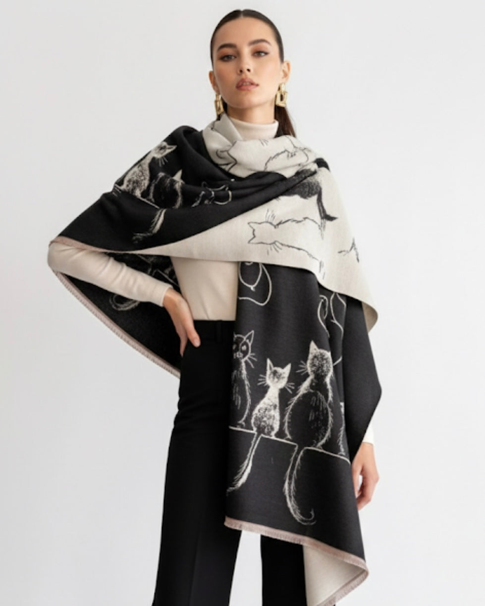 Kitty Black Couture Scarf