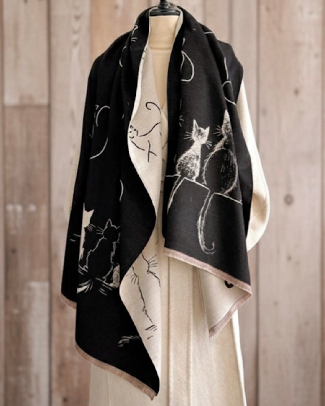 Kitty Black Couture Scarf