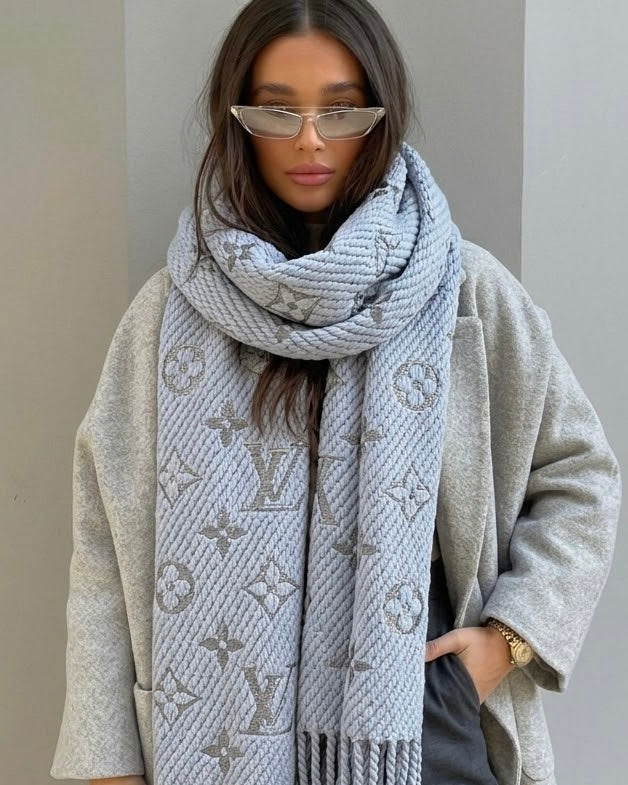 LOUIS VUITTON Boulevard Blue Scarf