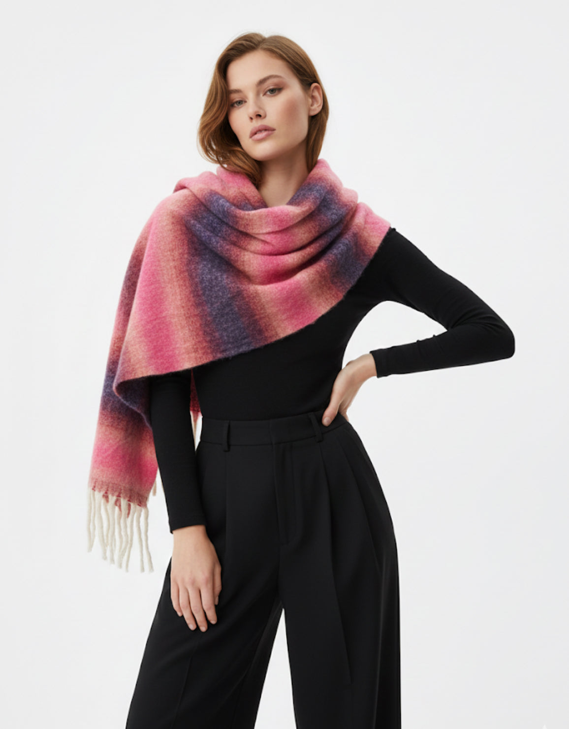 Majesty Mauve Fluffy Scarf