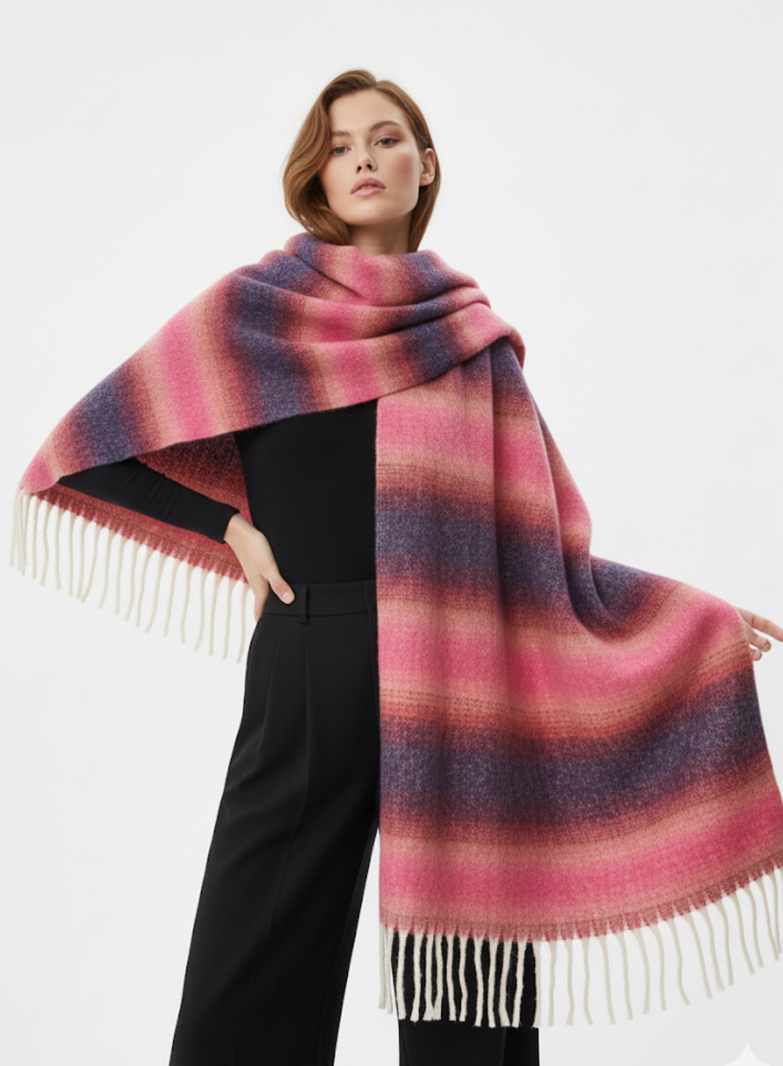 Majesty Mauve Fluffy Scarf