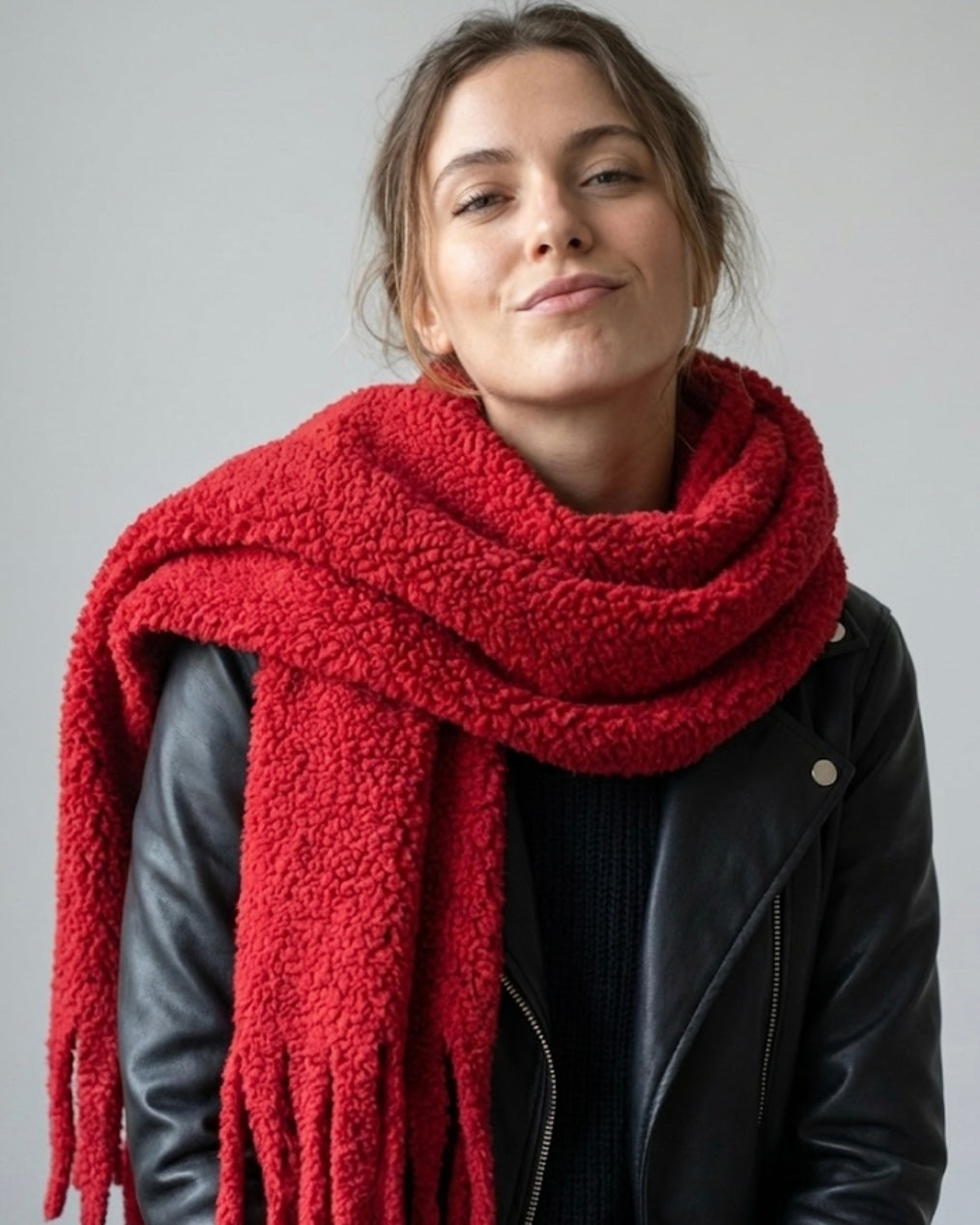 The Red Plush Cloudy Wrap - Offer Price