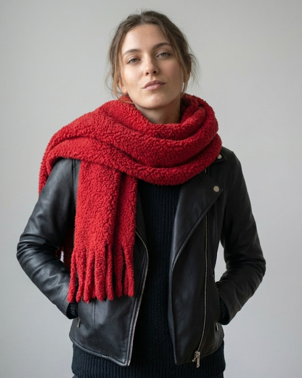 The Red Plush Cloudy Wrap - Offer Price