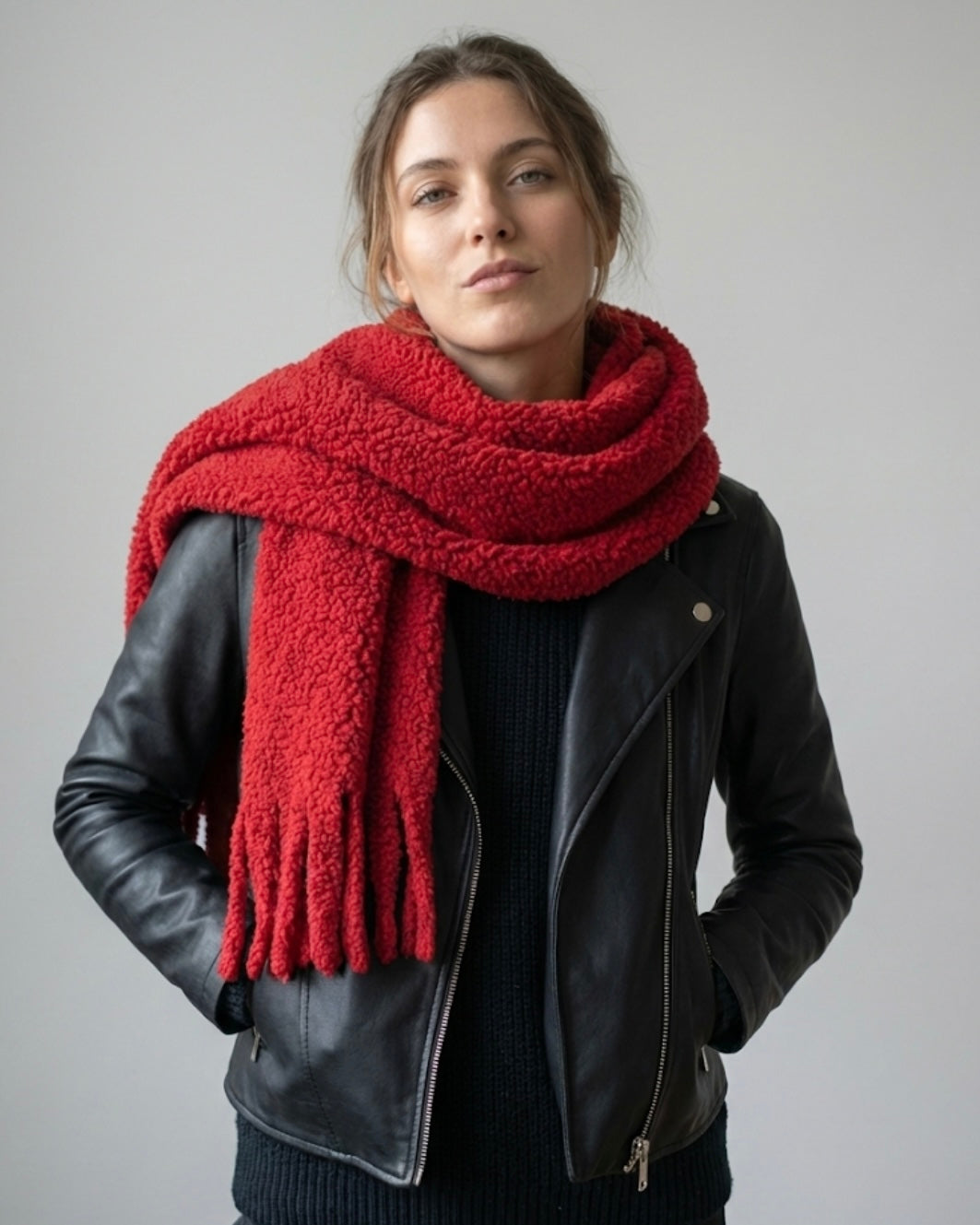 The Red Plush Cloudy Wrap - Offer Price