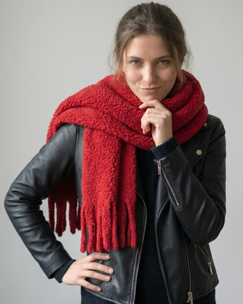 The Red Plush Cloudy Wrap - Offer Price