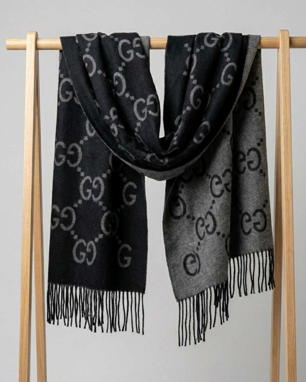 Gucci Fringed Jacquard Faux Cashmere