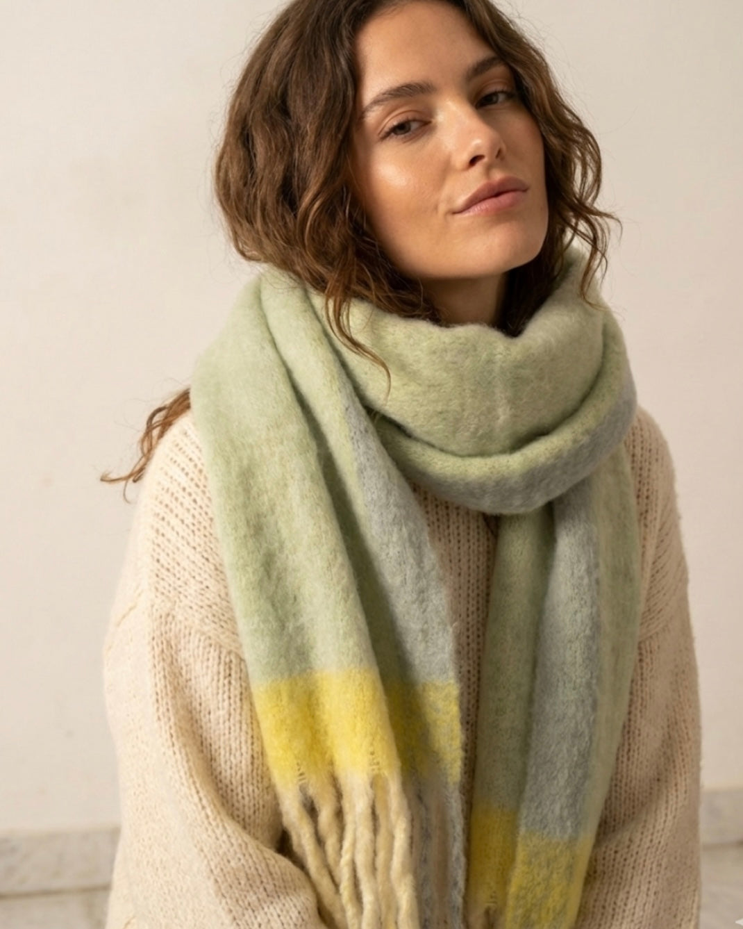 Sorbet Swirl Green Scarf