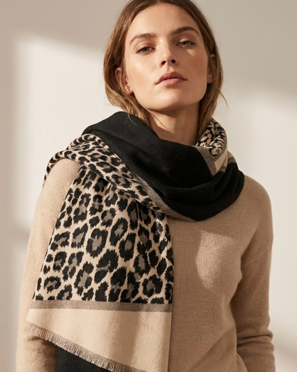 The Leopard Beige Lux Wrap