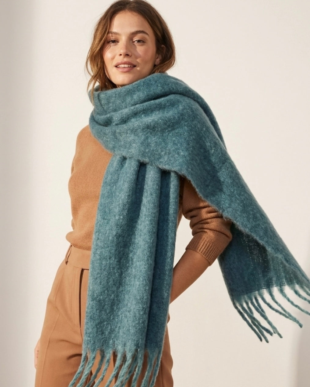 Warm Whisper Blue Scarf