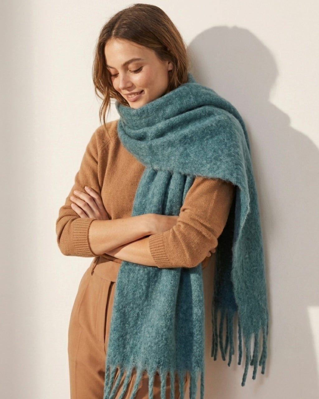 Warm Whisper Blue Scarf