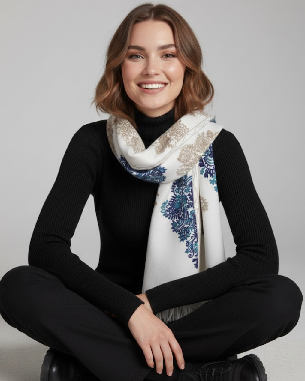 Blue Bohemian Royal Azure Scarf