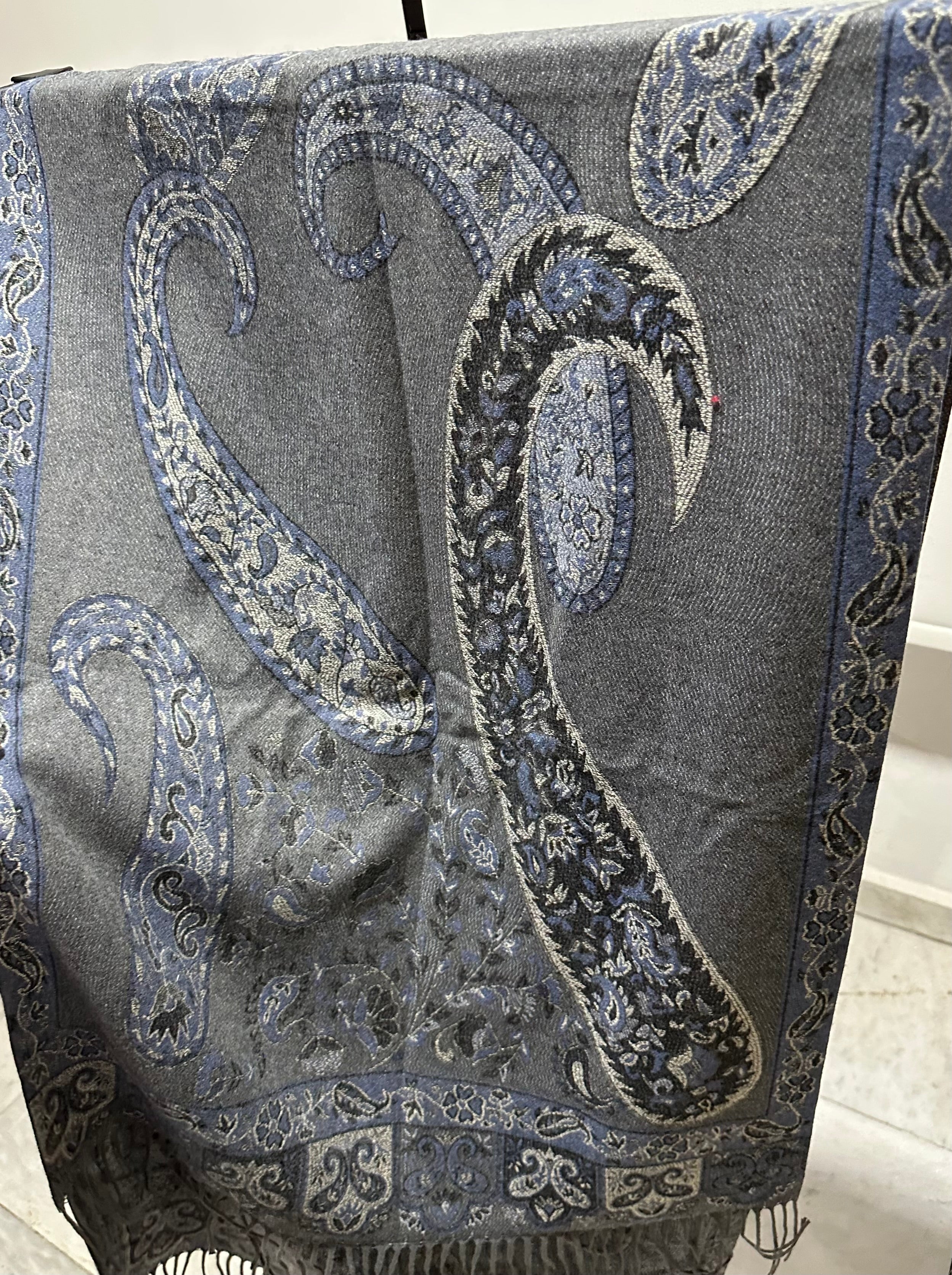 Pashmina Sapphire Smoke Scarf