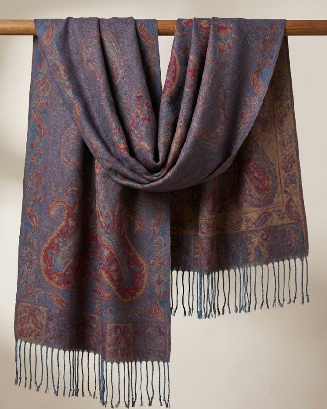 Pashmina Crimson & Gold Tapestry