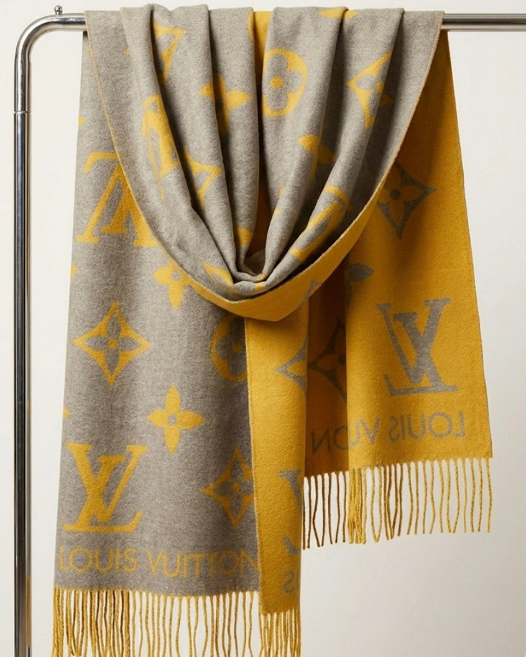 Louis Vuitton Mustard Reversible Scarf