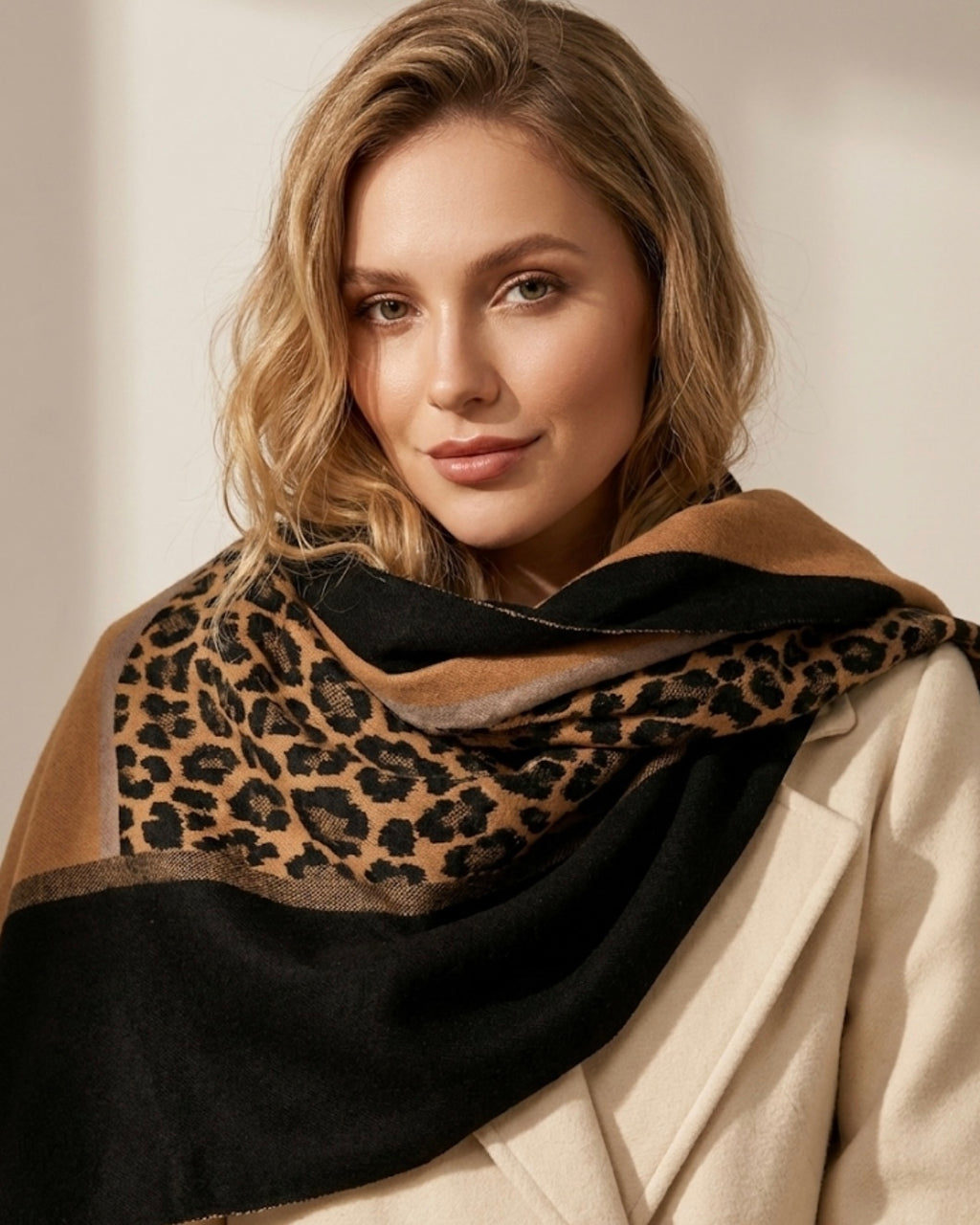 The Leopard Camel Lux Wrap