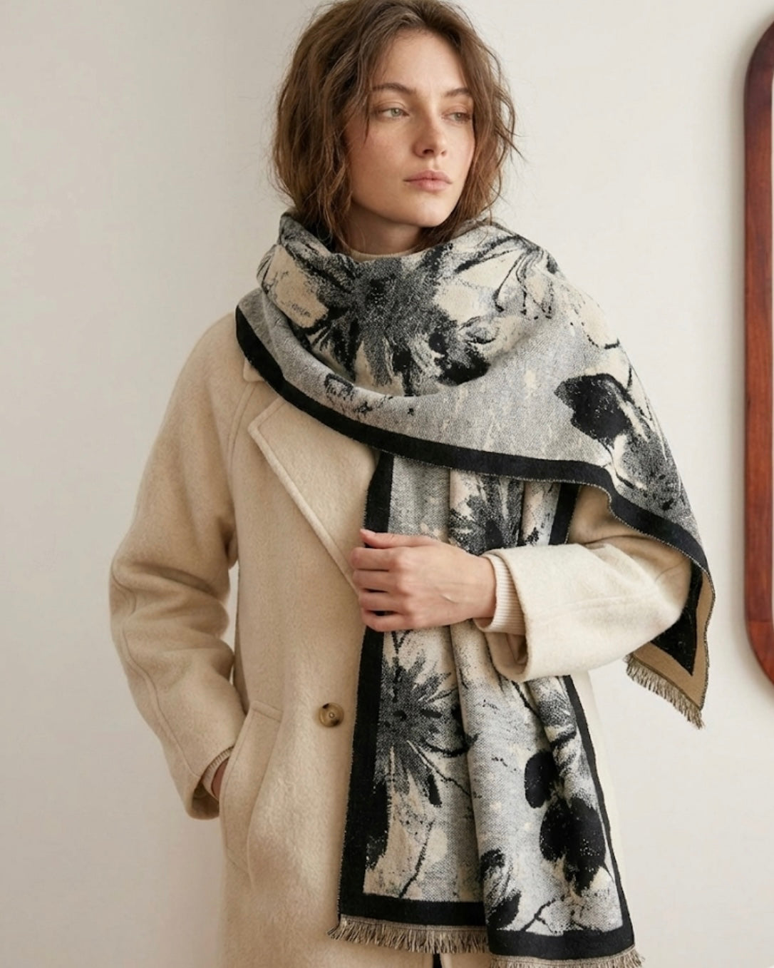 The Noir Blossom Scarf