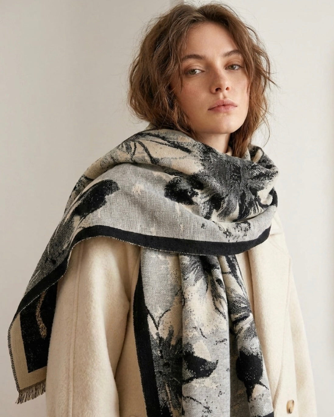 The Noir Blossom Scarf