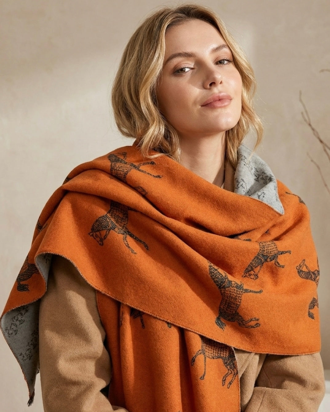 Orange Autumnal Rider Scarf