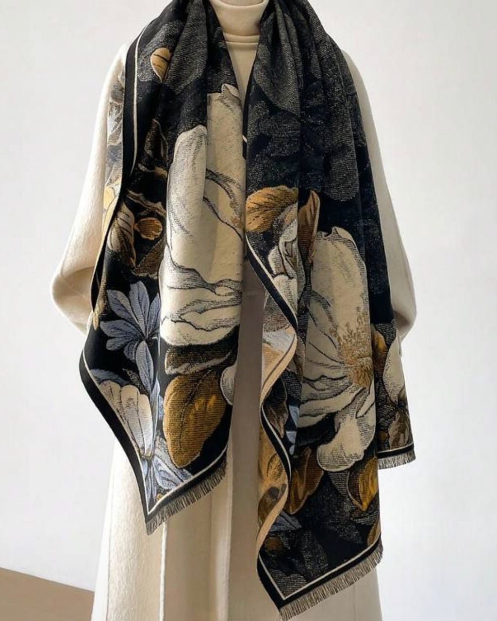 Vintage Flora Jacquard Scarf