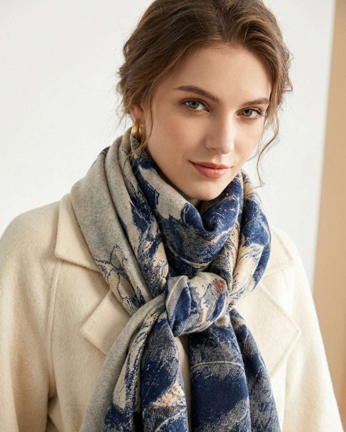 Frost & Navy Botanica Scarf