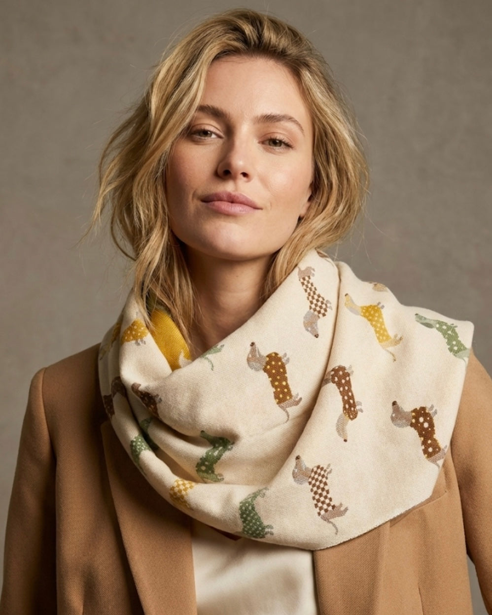 Puppy Patchwork Scarf