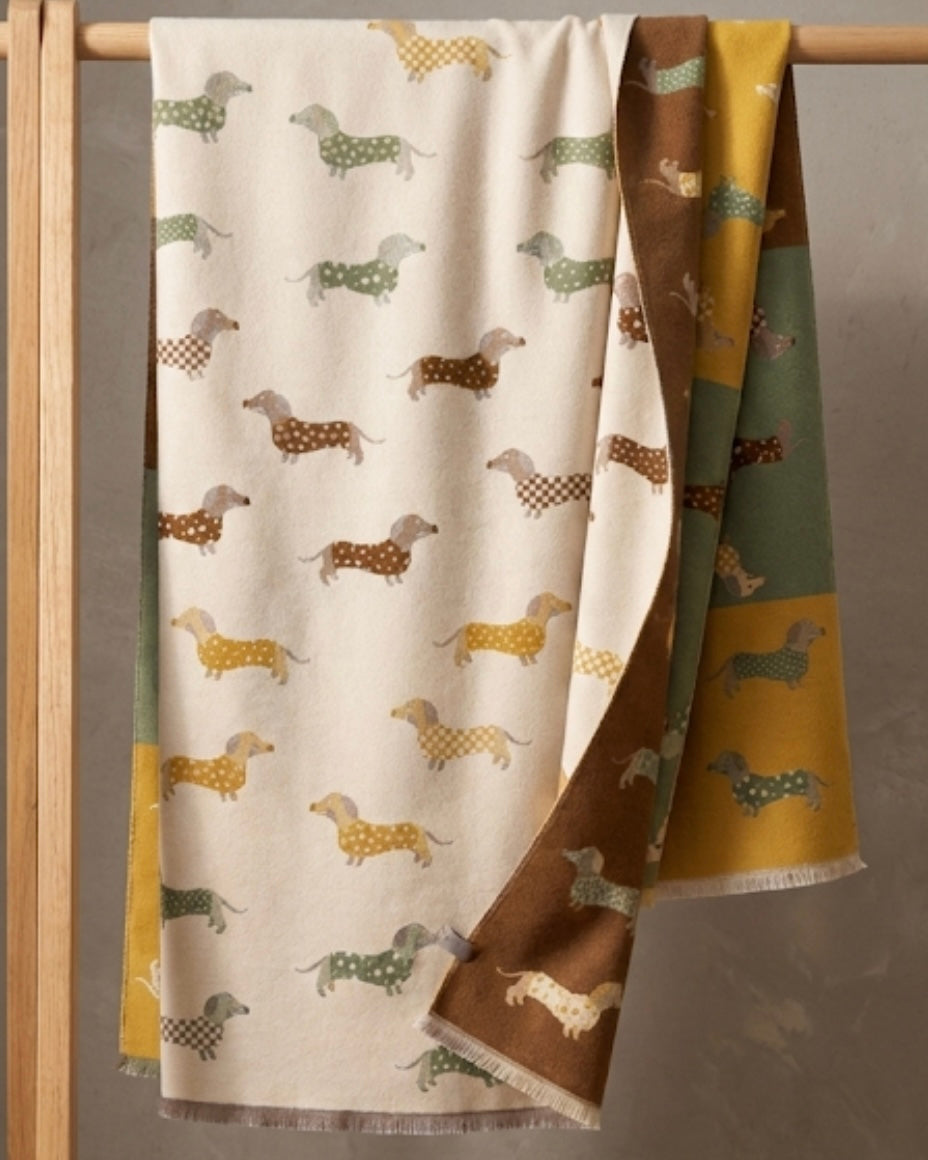 Puppy Patchwork Scarf