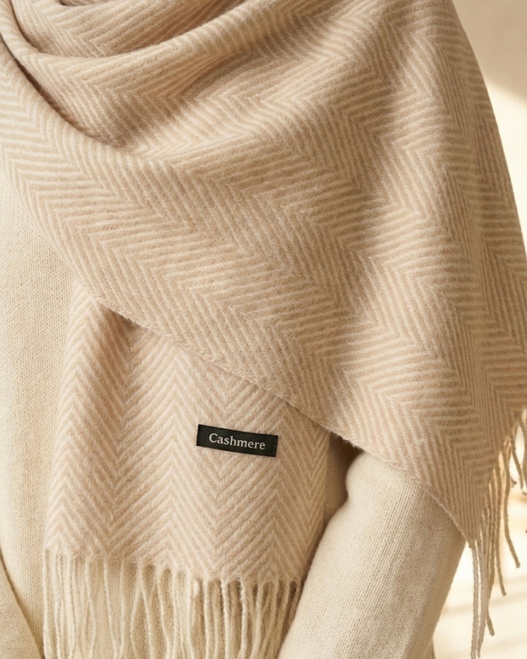 Classic Cashmere Crest Scarf