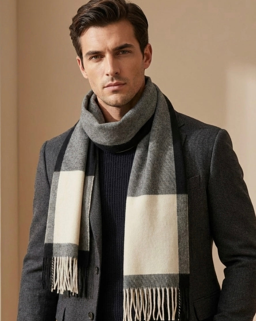 The Executive Black White Scarf