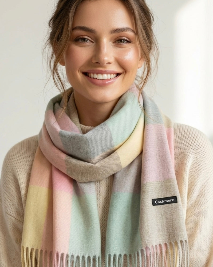 Light Color-Block Muse Scarf