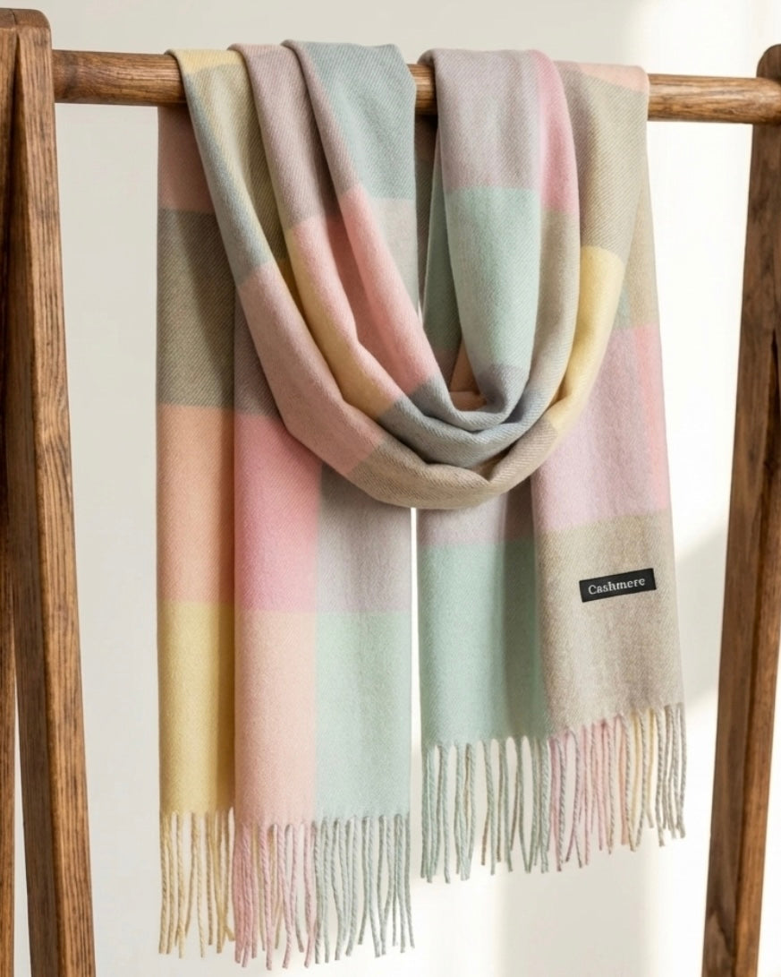 Light Color-Block Muse Scarf