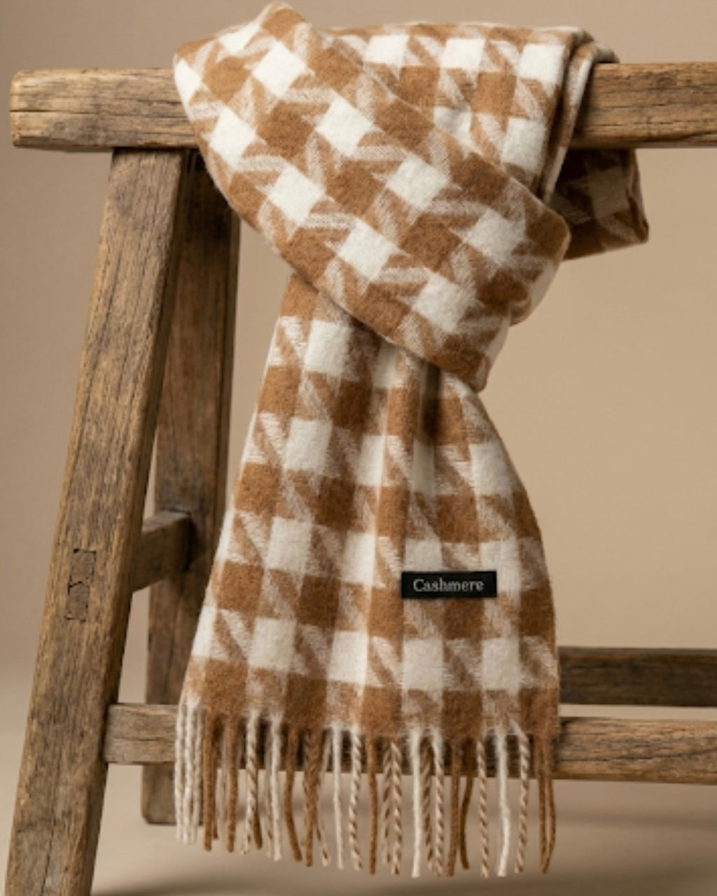 Rusted brown houndstooth Scarf
