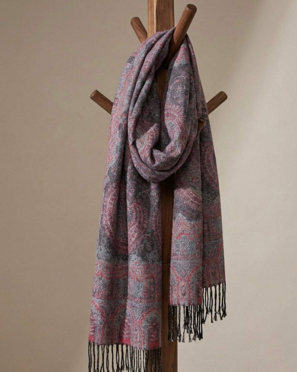 Pashmina Rosewood Blue Scarf