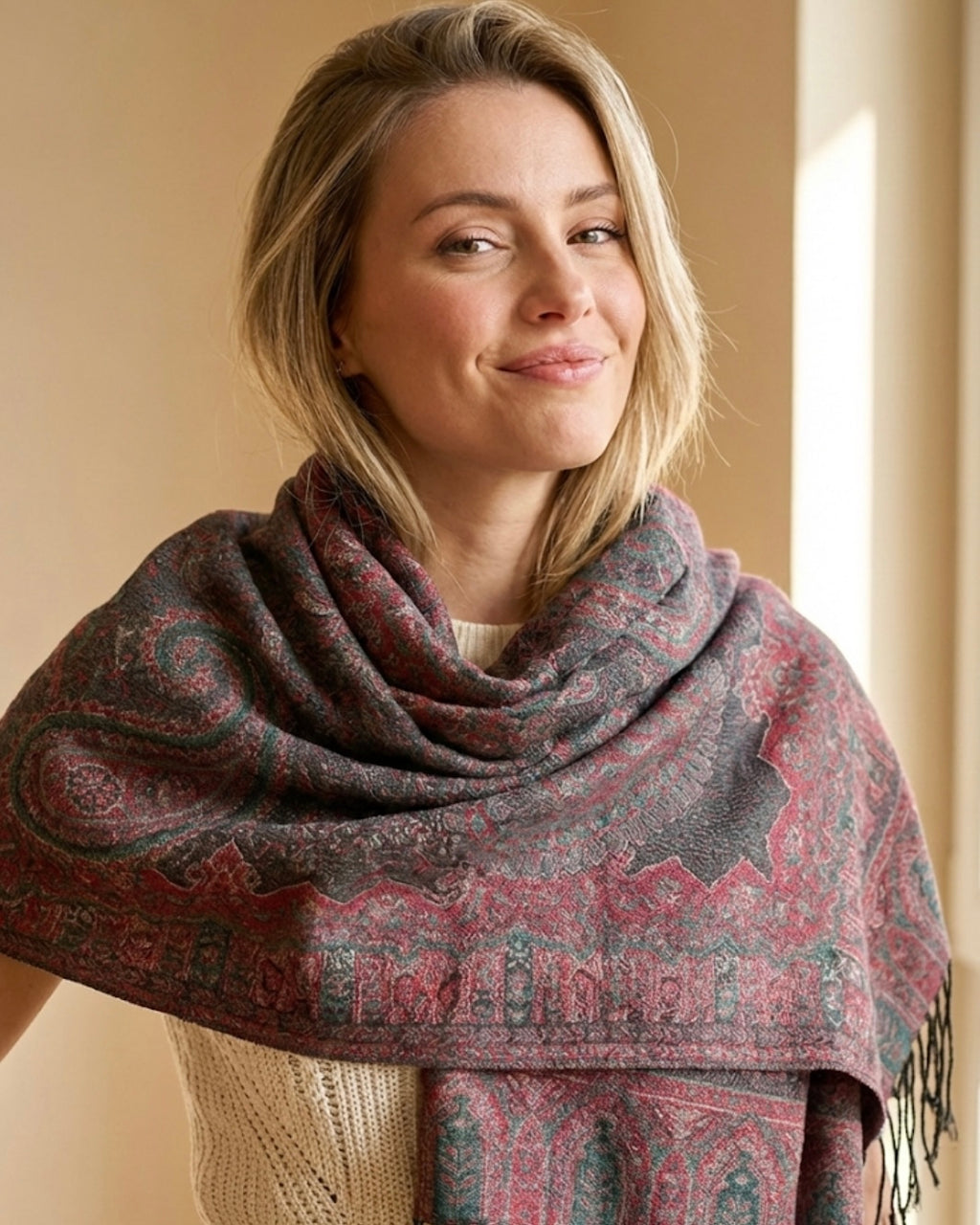 Pashmina Spiced Merlot Scarf