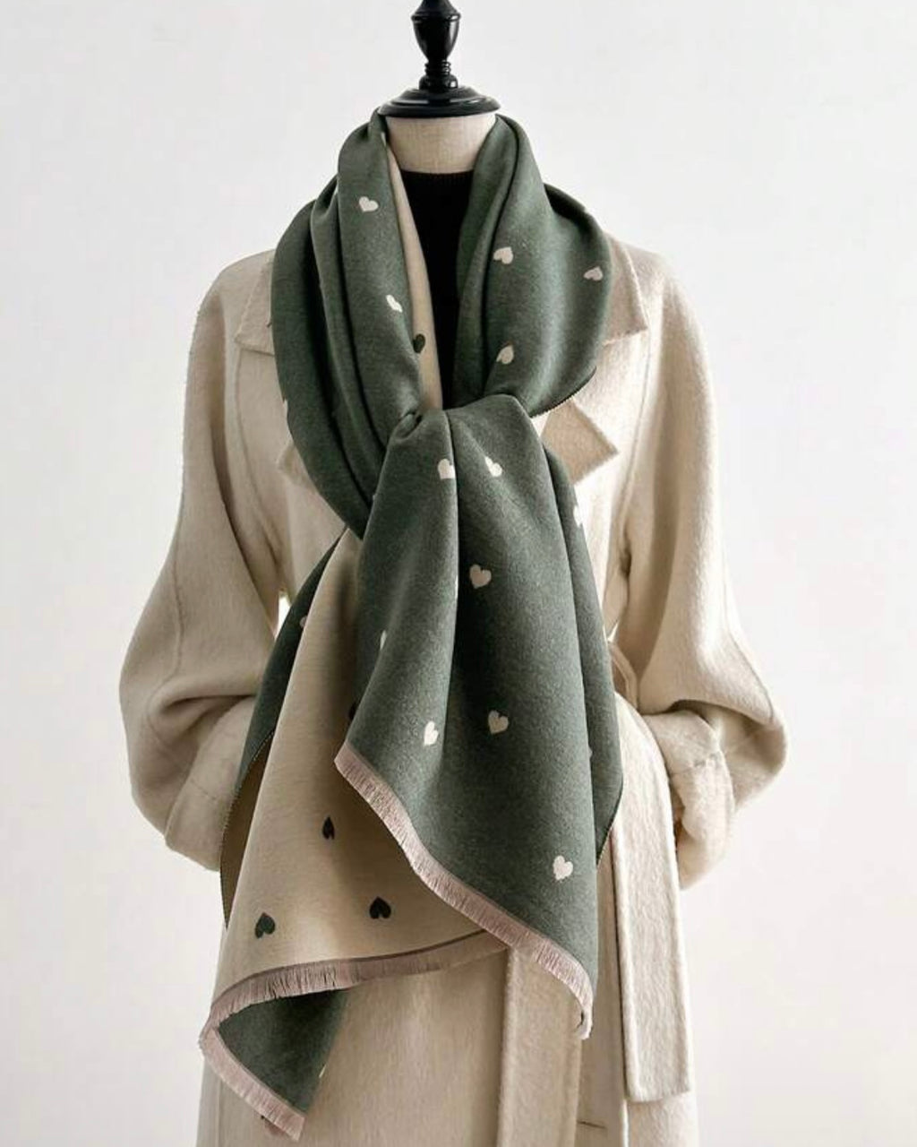 Lady Love Olive Green Scarf